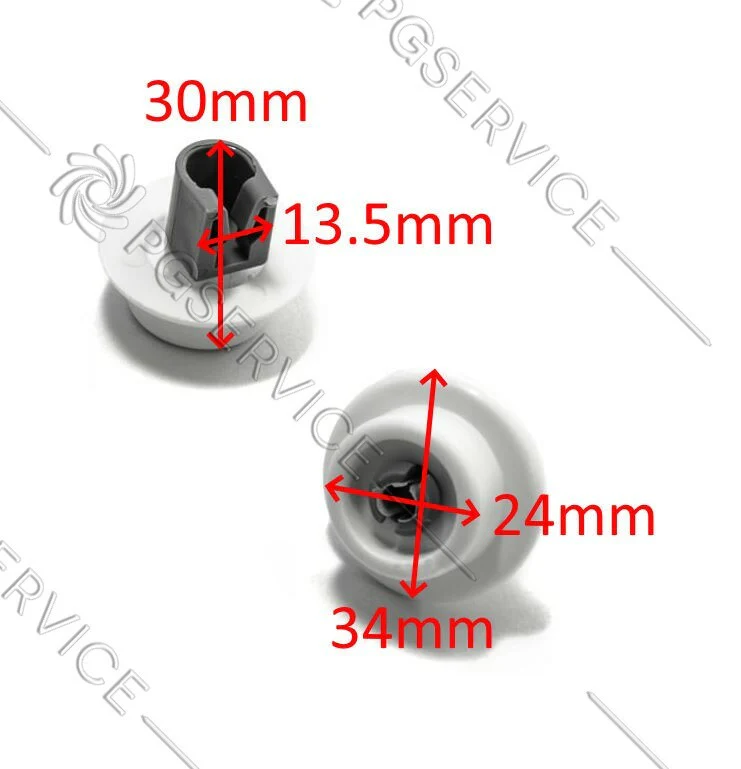 8x Ruote rotelle cesto inferiore lavastoviglie Electrolux Rex AEG FAV ESF JSI - Image 3