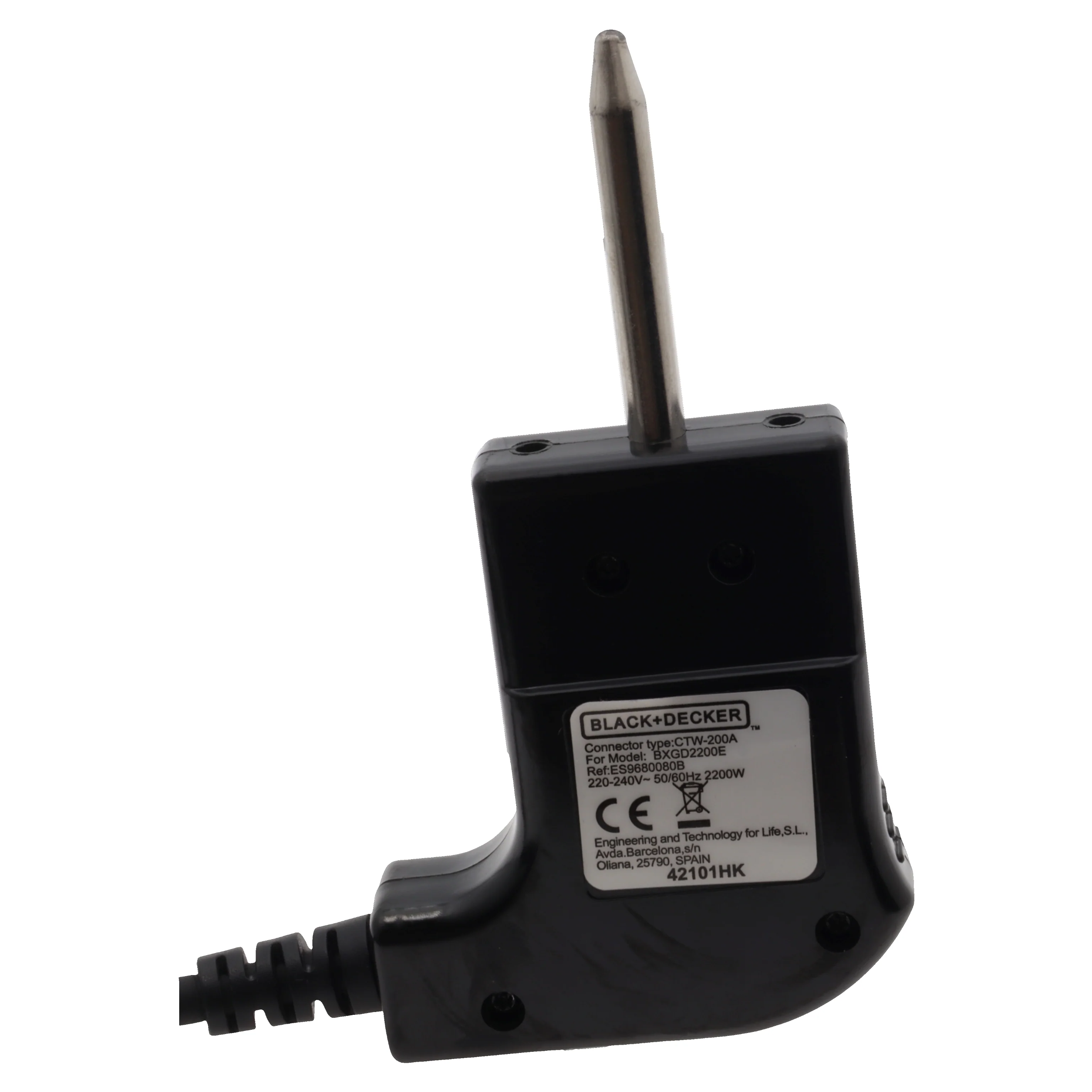 Black & Decker connettore cavo CTW-200A piastra cottura BXGD2200E ES9680080B - Image 3