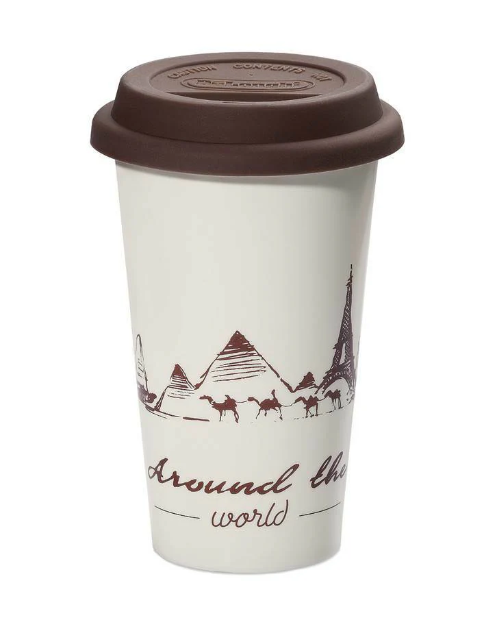 Delonghi tazza Globetrotter ceramica termica doppia parete 300ml tappo silicone - Image 2