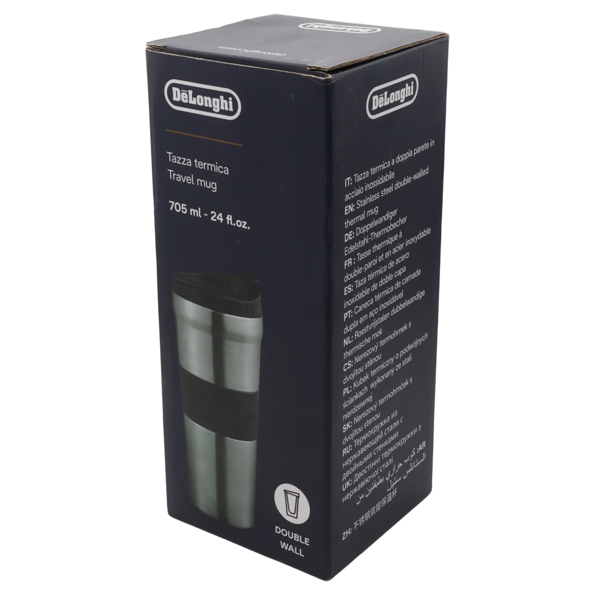 Delonghi tazza termica doppia parete acciaio 705ml macchina caffè Eletta Explor - Image 2