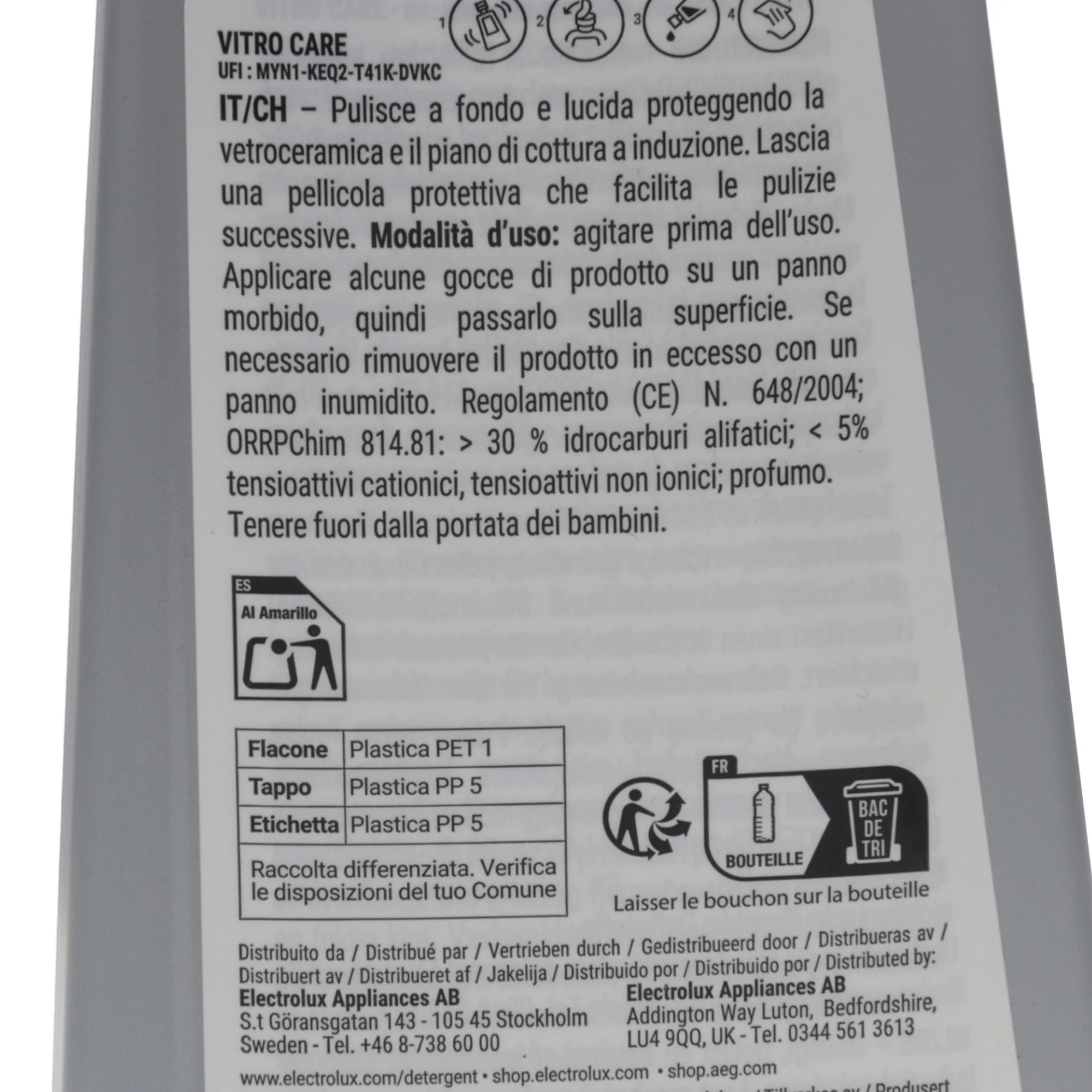 Electrolux detergente crema piano cottura vetroceramica Vitro Care induzione - Image 3