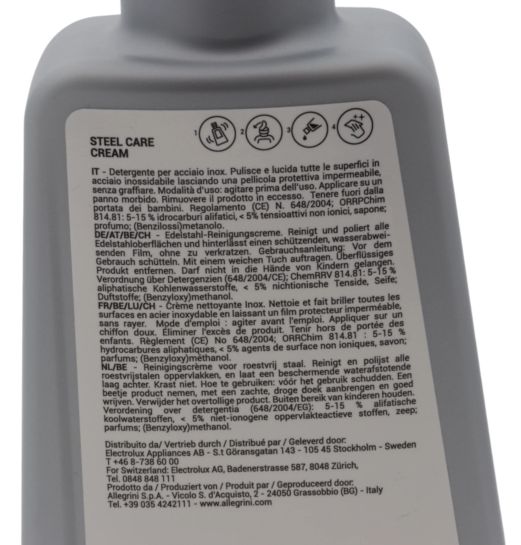 Electrolux detergente crema Steel Care acciaio inox pellicola protettiva lucida - Image 3