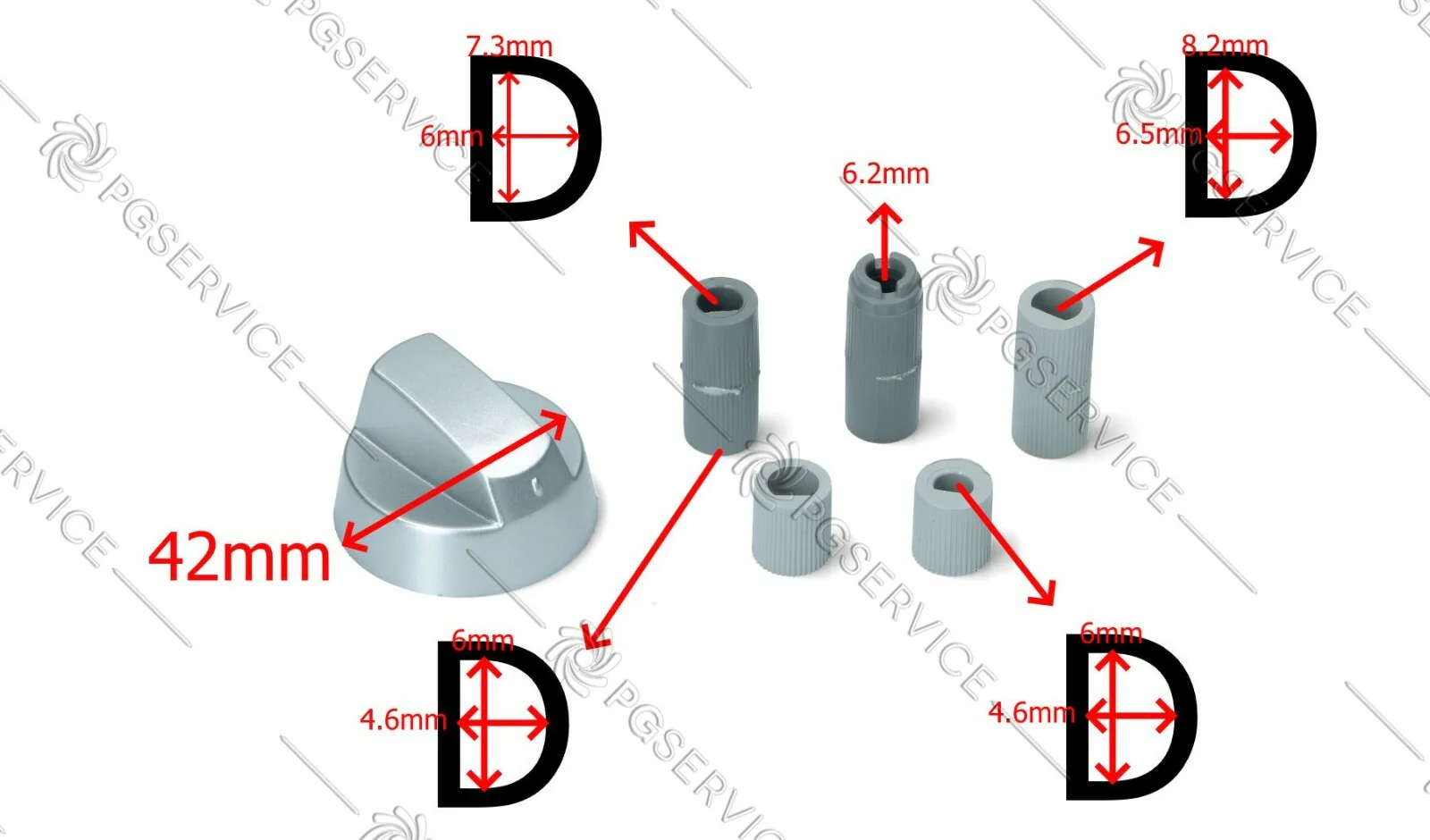 Kit manopola universale bianca forno piano cottura cucina inserti mezzaluna - Image 3
