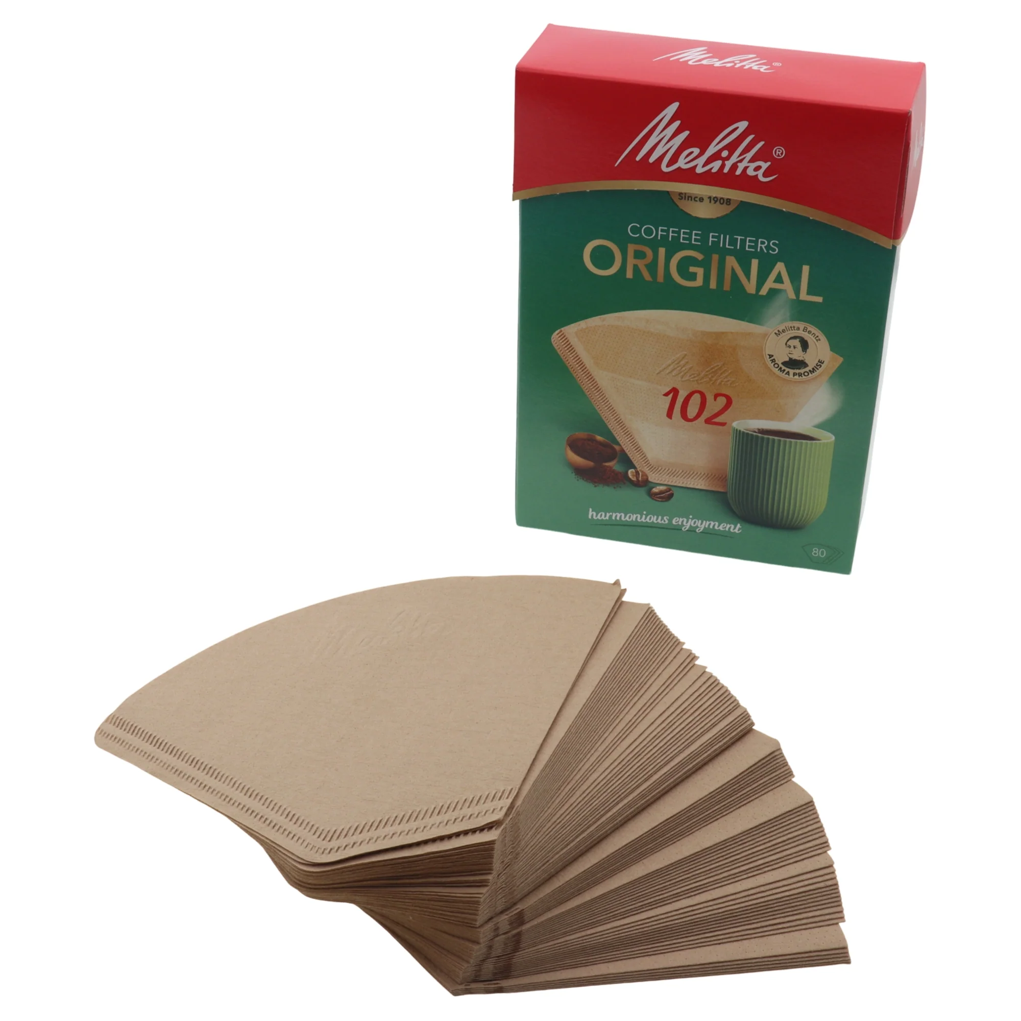 Melitta 80 filtri carta AromaPor 102 1x2 2 tazze macchina caffè americana universale - Image 3