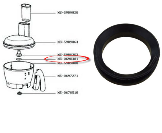Moulinex guarnizione perno giunto trasmissione ciotola Ovatio Odacio Adventio