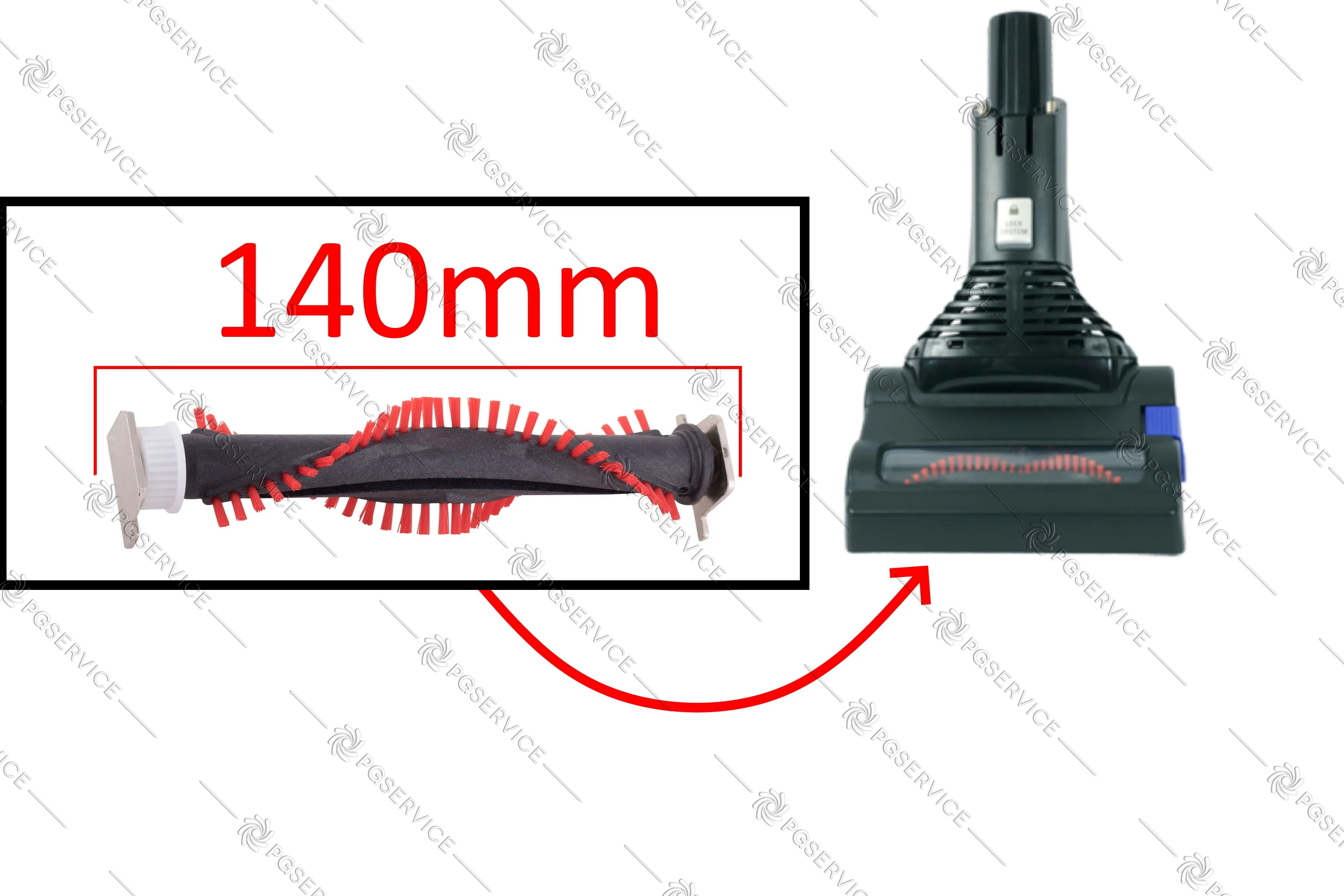 Rowenta rullo corto 140mm turbospazzola Air Force 260 360 460 RH90 RH92 NOTE! - Image 2