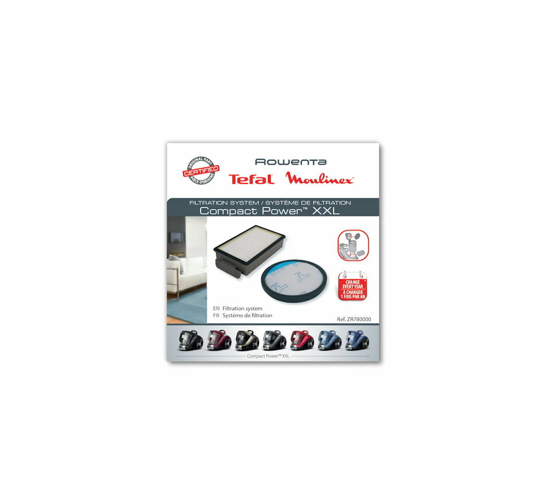 Rowenta Tefal kit filtri HEPA aspirapolvere Compact Power XXL RO4825 RO4871 TW4 - Image 2